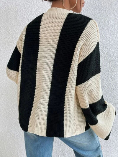 Mirla | Randig knap cardigan-Eva Jonsson