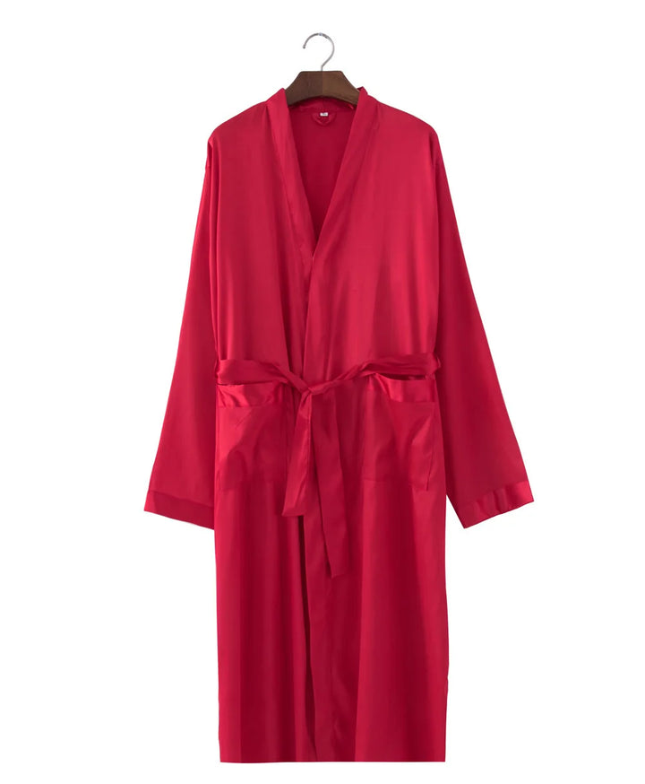Mirla | RelaxWear Morgonrock - Elegant Satinmorgonrock för Komfort-Eva Jonsson
