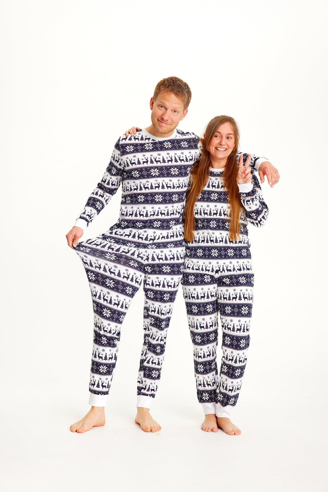 Mirla | Ren Jul-Pyjamas Navy - Damer-Eva Jonsson
