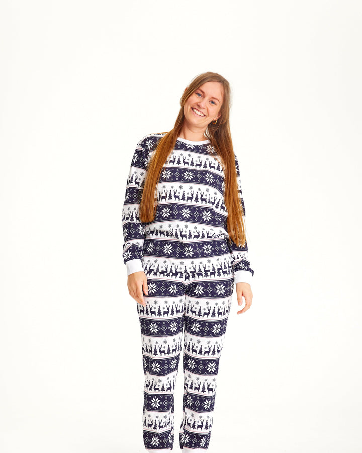 Mirla | Ren Jul-Pyjamas Navy - Damer-Eva Jonsson