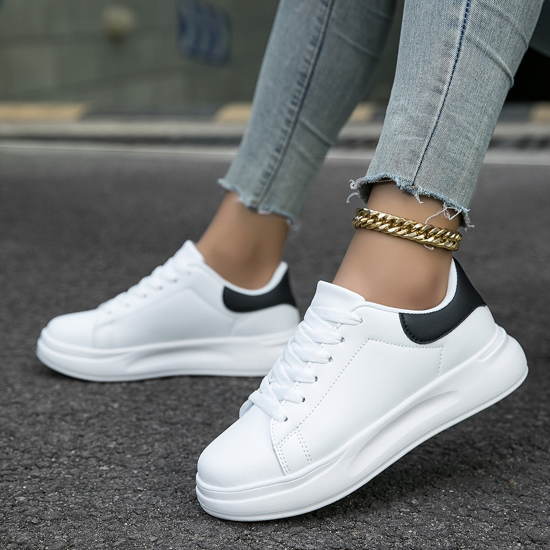 Mirla | Rena vita lädersneakers för damer, Vit-Eva Jonsson
