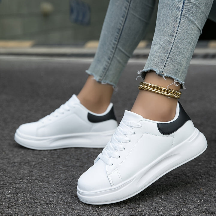 Mirla | Rena vita lädersneakers för damer, Vit-Eva Jonsson