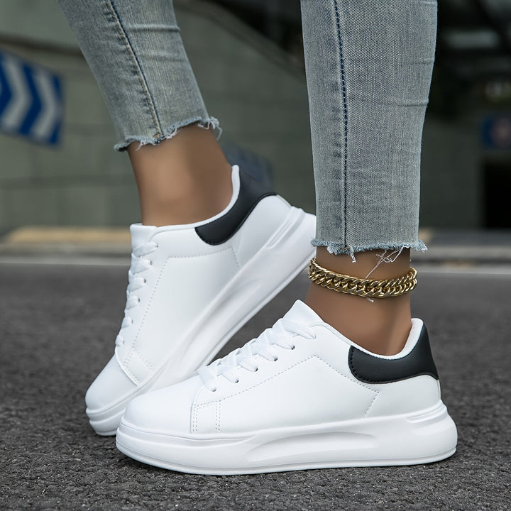 Mirla | Rena vita lädersneakers för damer, Vit-Eva Jonsson