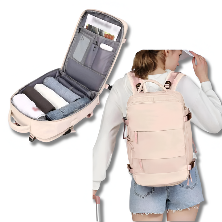 Mirla | Resryggsäck med mycket utrymme och USB-laddningsanslutning-Eva Jonsson