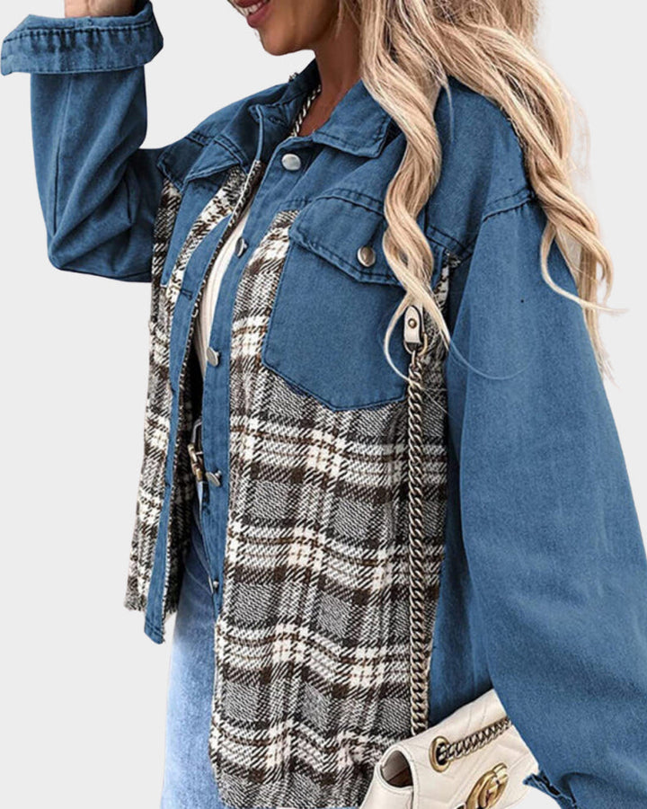 Mirla | Retro Jeansjacka för Damer - Moderiktigt Jeansstoffjacka-Eva Jonsson