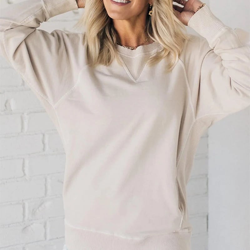 Mirla | Ribbad Tröja med Fickor-Eva Jonsson