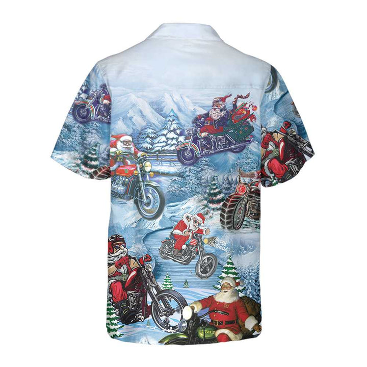 Mirla | Riding With Santa On Christmas Hawaii T-Shirt Motorcykel Jul T-Shirt Den Bästa Presenten För Julen-Eva Jonsson