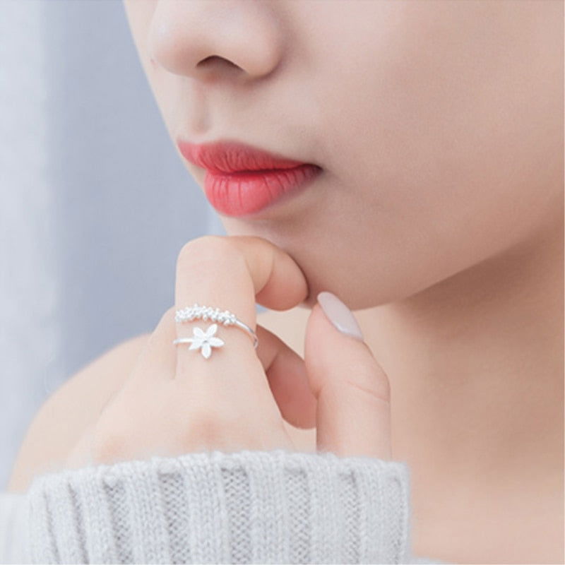 Mirla | Ring Blomma Frisk - Silver-Eva Jonsson