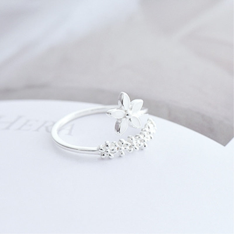 Mirla | Ring Blomma Frisk - Silver-Eva Jonsson