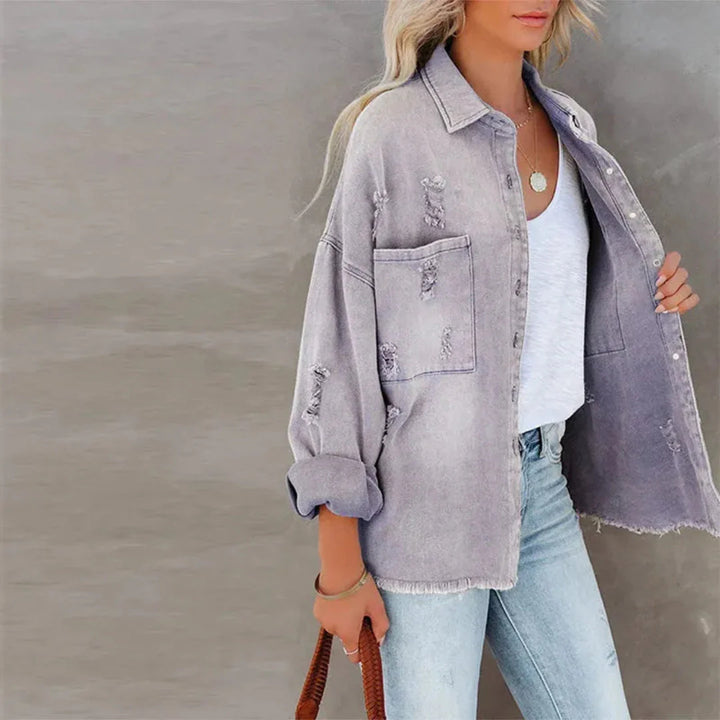 Mirla | Rivna Jeansjacka-Eva Jonsson