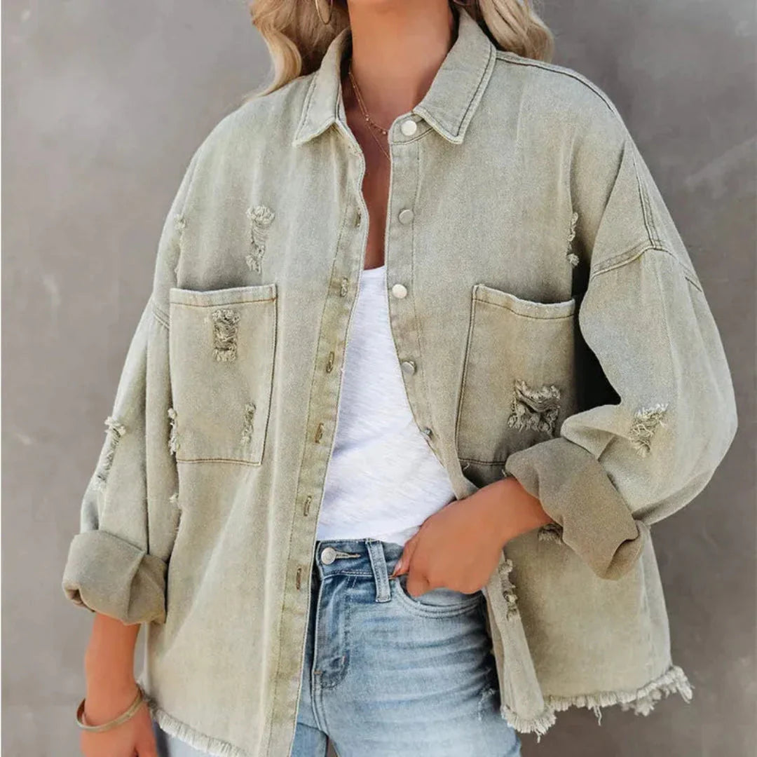 Mirla | Rivna Jeansjacka-Eva Jonsson