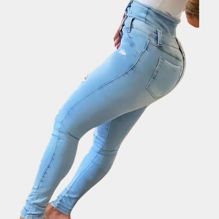 Mirla | Rivna hög midjejeans för damer-Eva Jonsson