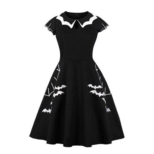 Mirla | Rockabilly Halloween klänning fladdermus-Eva Jonsson
