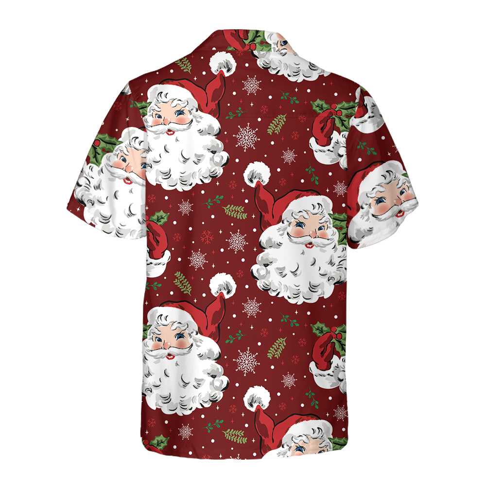 Mirla | Röd Santa Mysigt Jul-Hawaii-Skjorta Korta Ärmar Santa Jul-Hawaii-Skjorta Gåva För Juldagen-Eva Jonsson