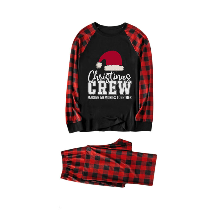 Mirla | Röd och Svart Rutigt Julpyjamas-Set med Trycket Christmas Crew Making Memories Together 2025-Eva Jonsson