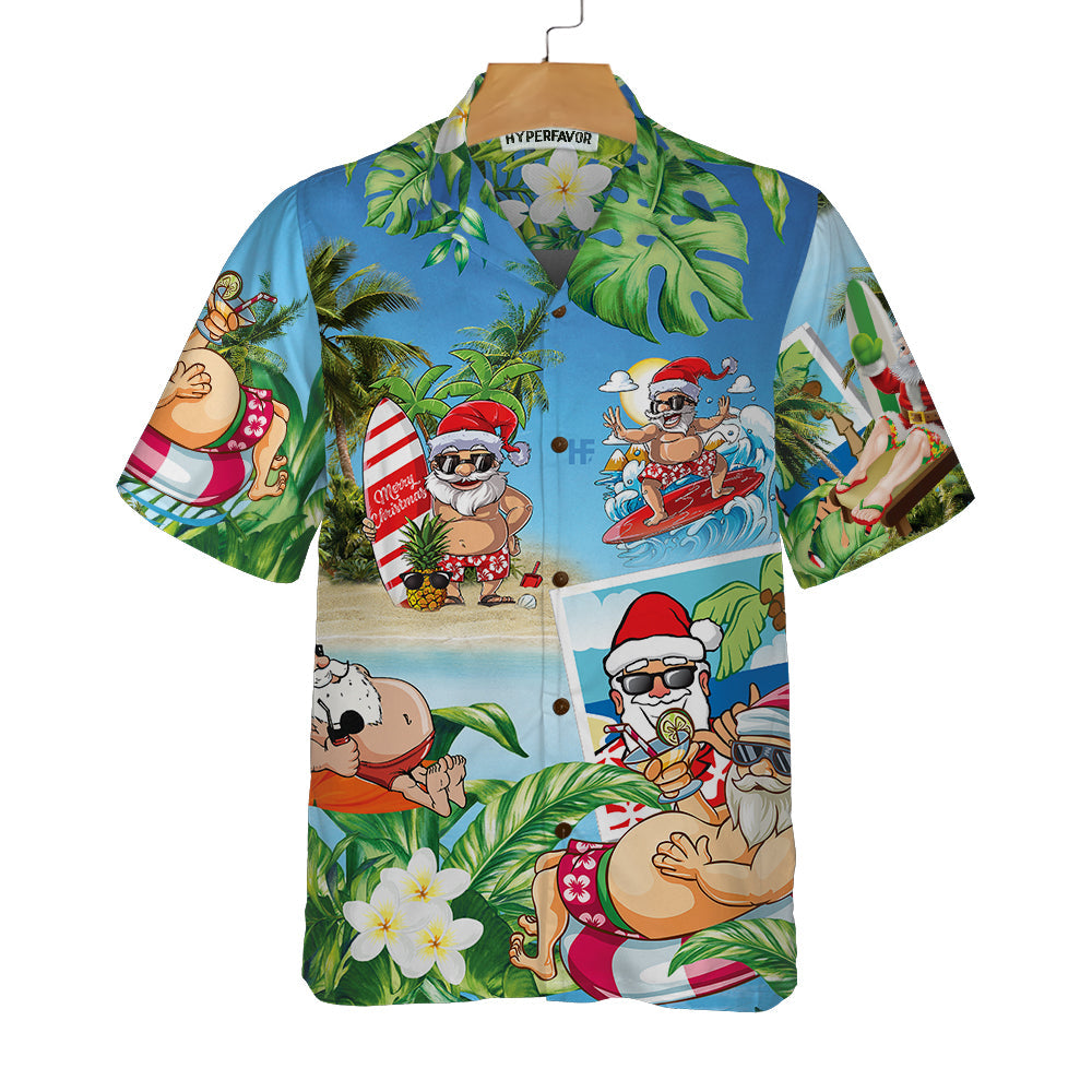 Mirla | Rolig Jultomte I Aloha-Hawaiianskjorta Jultomte-Hawaiianskjorta Bästa Presenten För Julen-Eva Jonsson