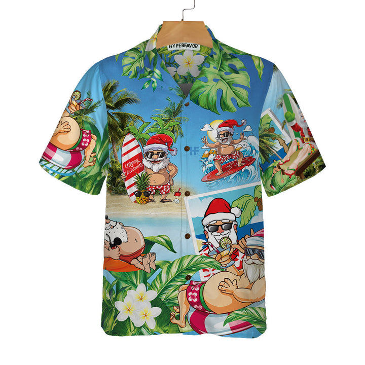 Mirla | Rolig Jultomte I Aloha-Hawaiianskjorta Jultomte-Hawaiianskjorta Bästa Presenten För Julen-Eva Jonsson