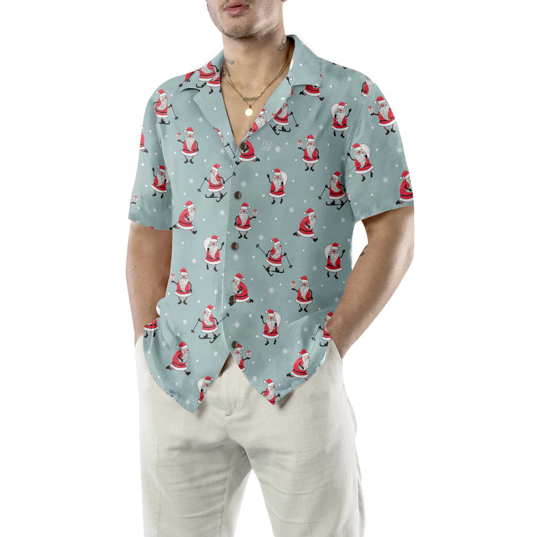 Mirla | Rolig Jultomte Julskjorta För Män Santa Claus Hawaiian Shirt-Eva Jonsson