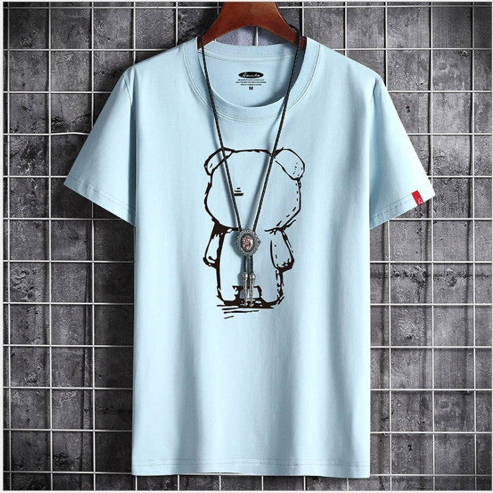 Mirla | Roligt Anime Björn T-shirt för Herrar-Eva Jonsson