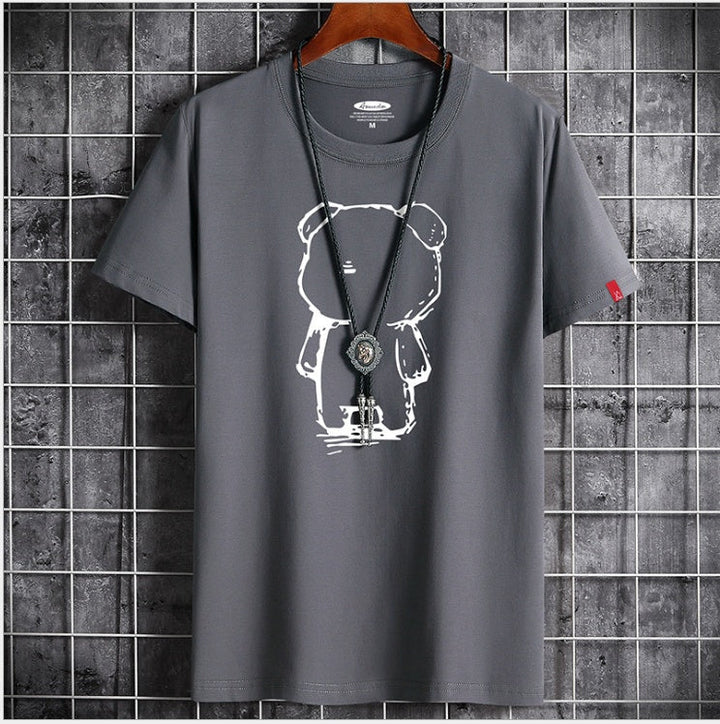 Mirla | Roligt Anime Björn T-shirt för Herrar-Eva Jonsson