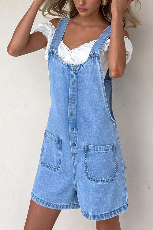 Mirla | Rosiedress Knapplås med fickor Denim En del-Eva Jonsson