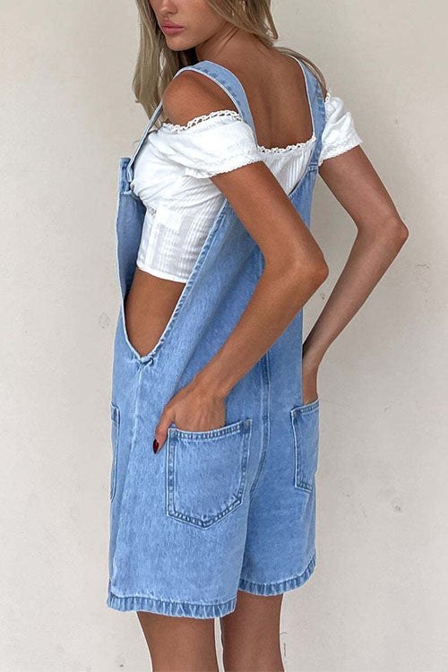 Mirla | Rosiedress Knapplås med fickor Denim En del-Eva Jonsson
