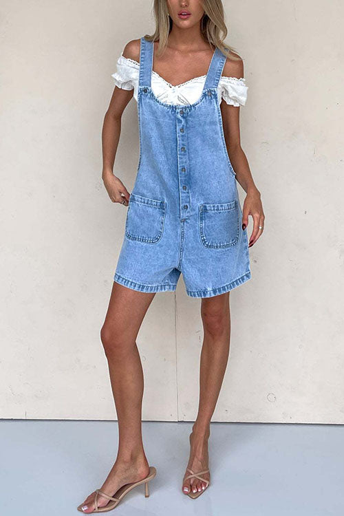 Mirla | Rosiedress Knapplås med fickor Denim En del-Eva Jonsson
