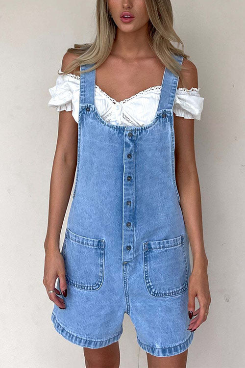 Mirla | Rosiedress Knapplås med fickor Denim En del-Eva Jonsson