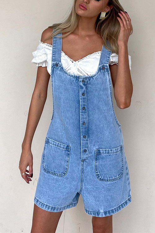 Mirla | Rosiedress Knapplås med fickor Denim En del-Eva Jonsson