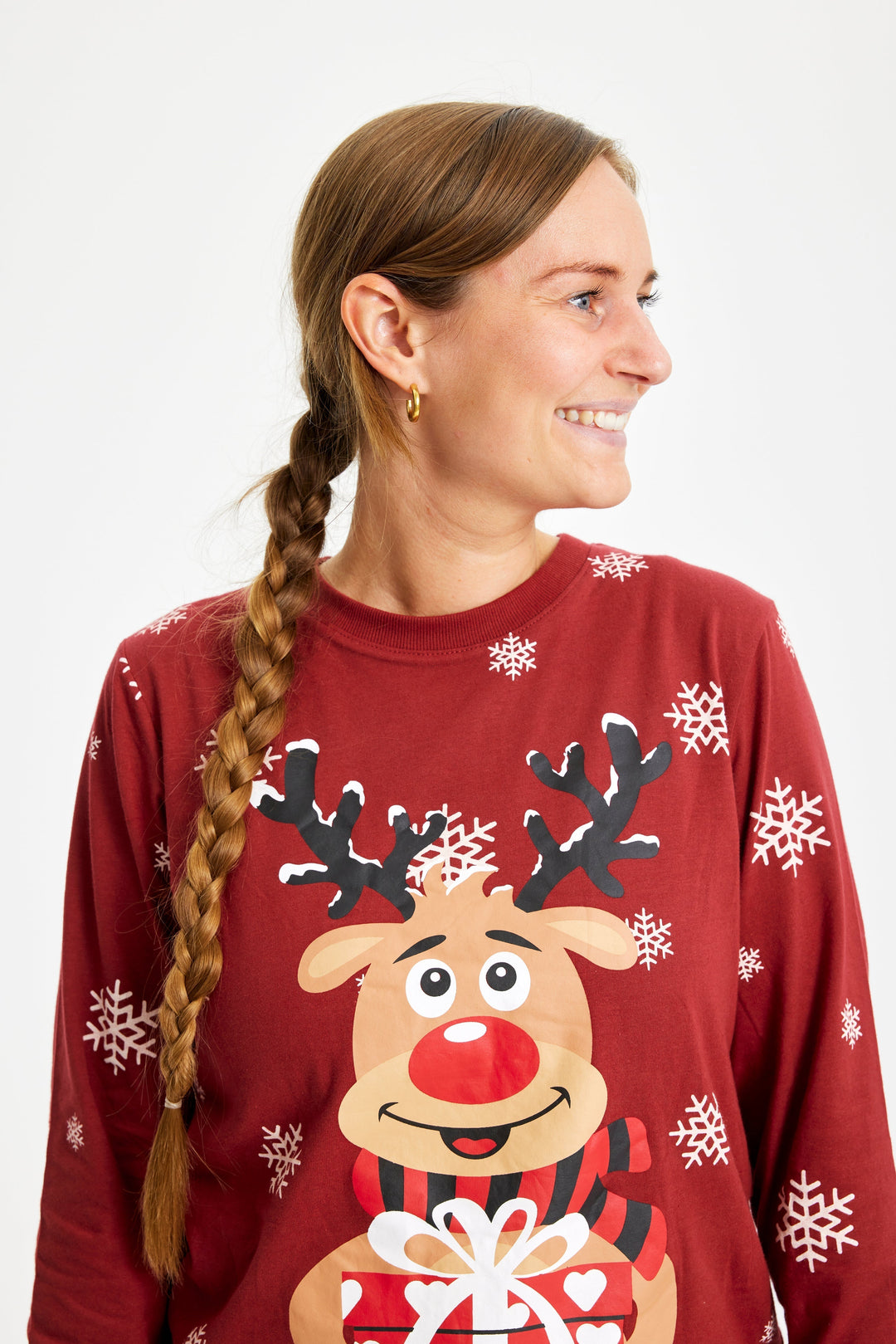 Mirla | Rudolf's Sweet Christmas Pyjamas Röd Dam-Eva Jonsson