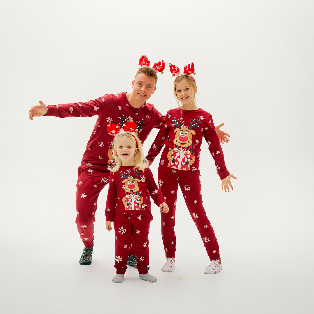 Mirla | Rudolf's Sweet Christmas Pyjamas Röd Dam-Eva Jonsson