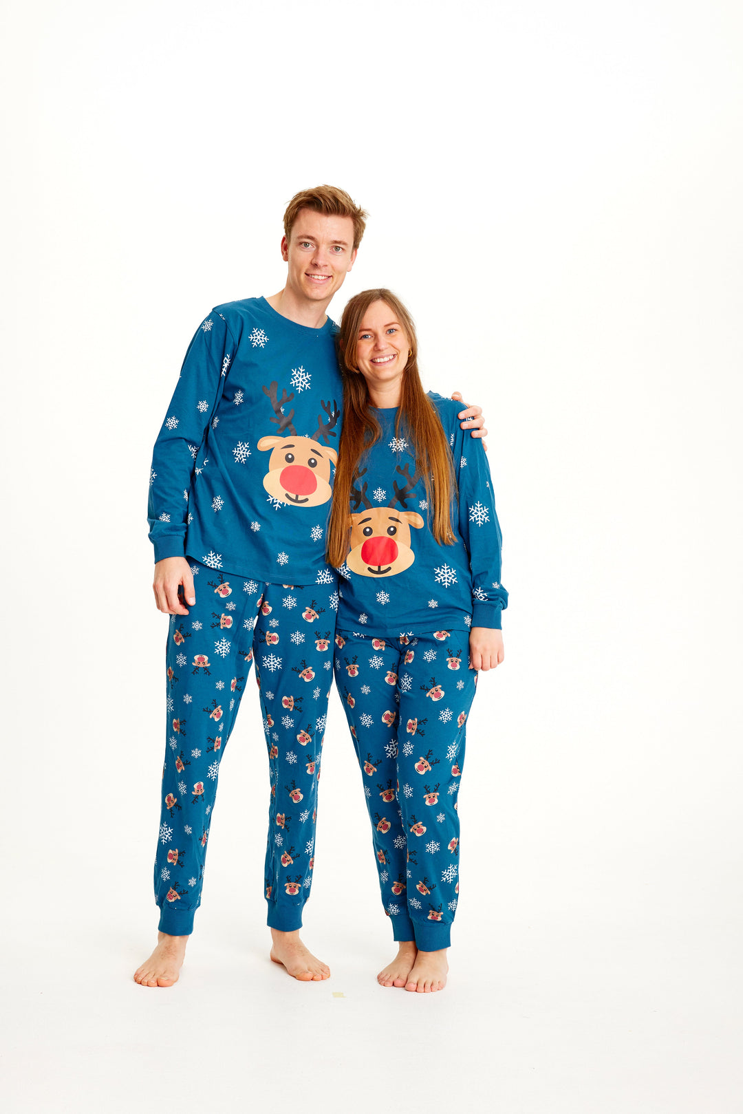 Mirla | Rudolfs julpyjamas blå dam-Eva Jonsson