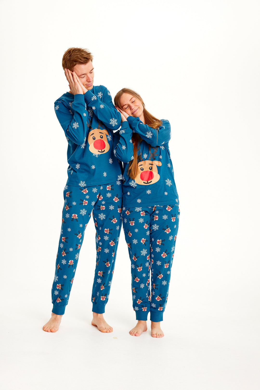 Mirla | Rudolfs julpyjamas blå dam-Eva Jonsson