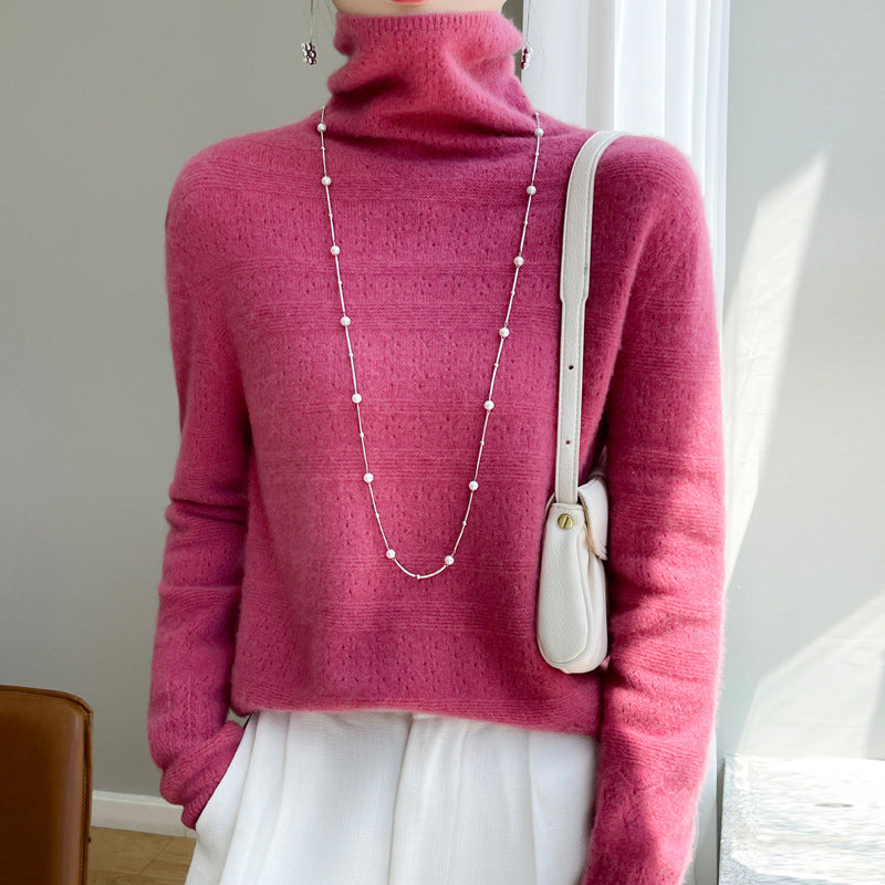Mirla | Rullkragepullover Mjuk stickad tröja Långärmad design-Eva Jonsson