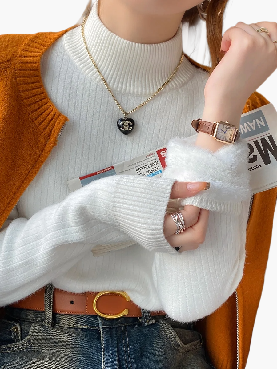 Mirla | Rullkragestricktröja Basic Långärmad för Vardag och Kontor-Eva Jonsson