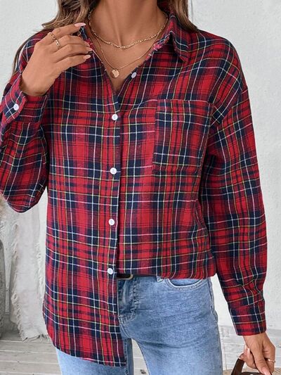 Mirla | Rutigt Button-Up Långärmad Blus-Eva Jonsson