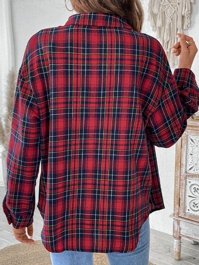 Mirla | Rutigt Button-Up Långärmad Blus-Eva Jonsson