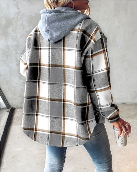 Mirla | Rutigt Hoodie-Eva Jonsson