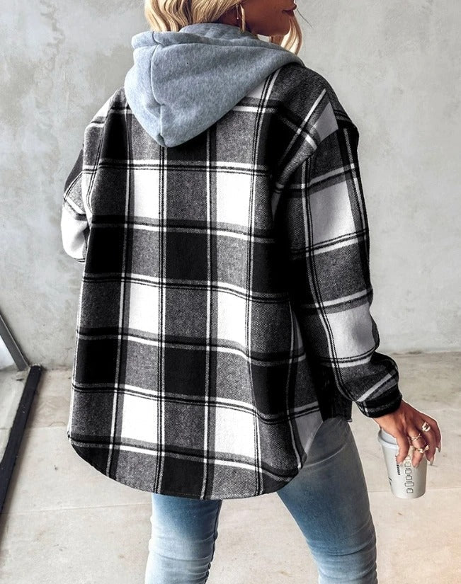 Mirla | Rutigt Hoodie-Eva Jonsson