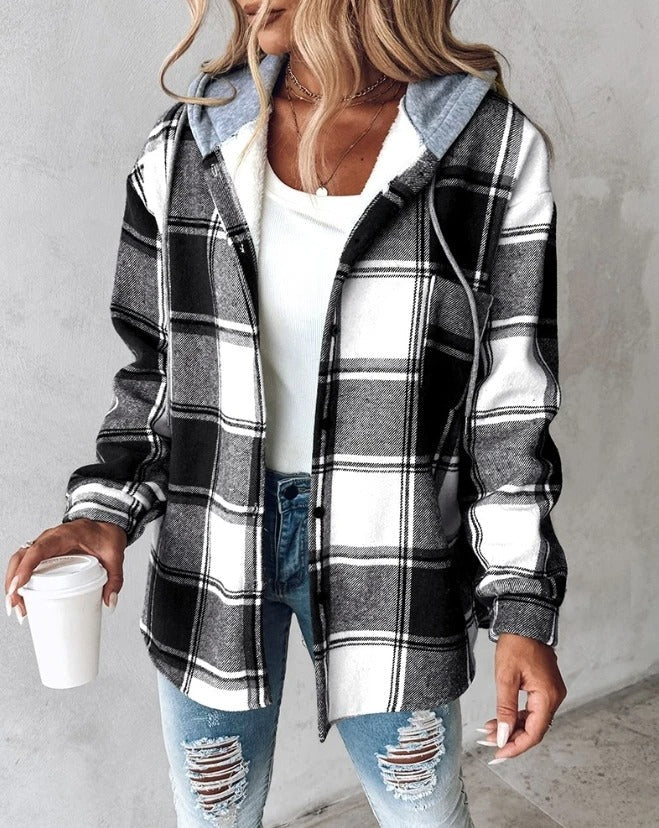 Mirla | Rutigt Hoodie-Eva Jonsson