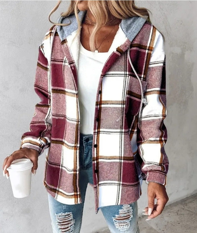 Mirla | Rutigt Hoodie-Eva Jonsson
