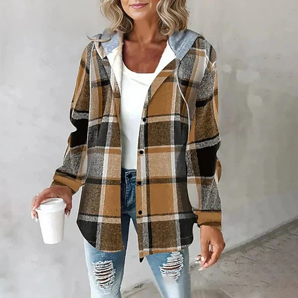Mirla | Rutigt Hoodie-Eva Jonsson