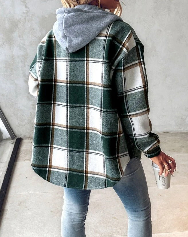 Mirla | Rutigt Hoodie-Eva Jonsson