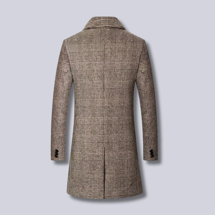Mirla | Rutigt Ull-Trenchcoat-Eva Jonsson