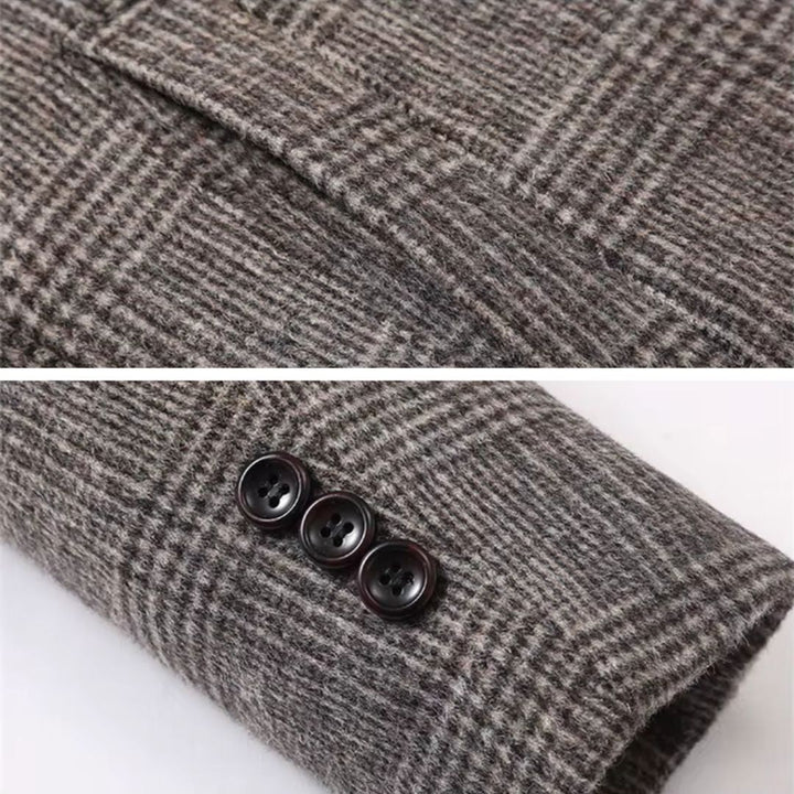 Mirla | Rutigt Ull-Trenchcoat-Eva Jonsson