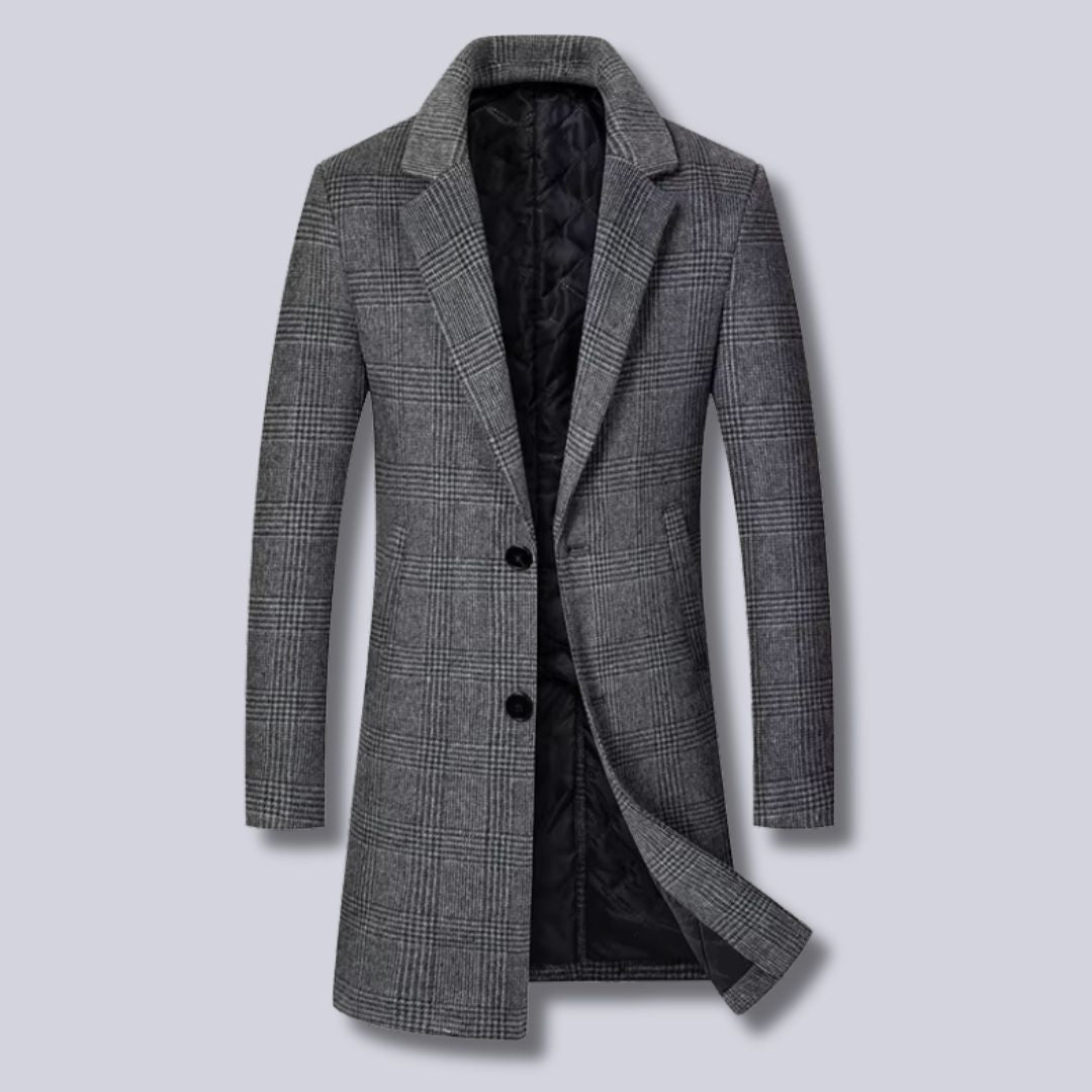 Mirla | Rutigt Ull-Trenchcoat-Eva Jonsson