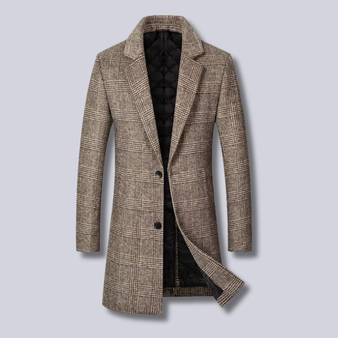 Mirla | Rutigt Ull-Trenchcoat-Eva Jonsson