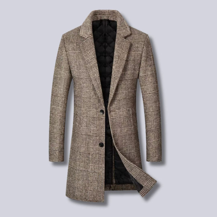 Mirla | Rutigt Ull-Trenchcoat-Eva Jonsson