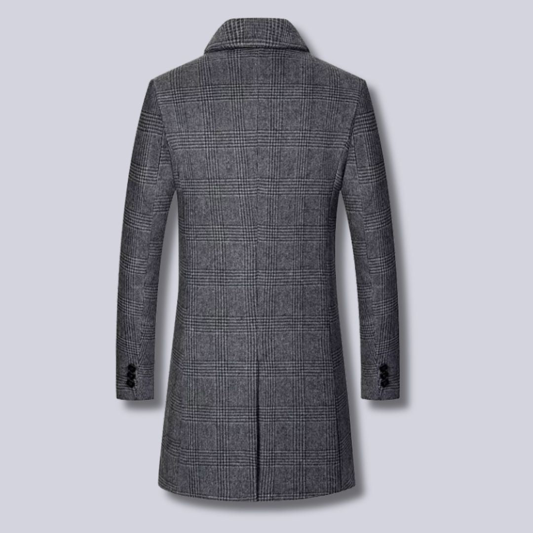 Mirla | Rutigt Ull-Trenchcoat-Eva Jonsson