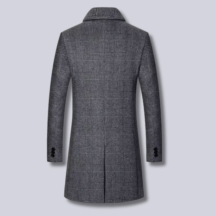 Mirla | Rutigt Ull-Trenchcoat-Eva Jonsson